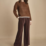 maglia a coste in mohair 15K106WM005 P661 VICUNA ines de la fressange 
