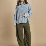 camicia denim over GLORY LBB LT BLUE BLEACH bellerose 