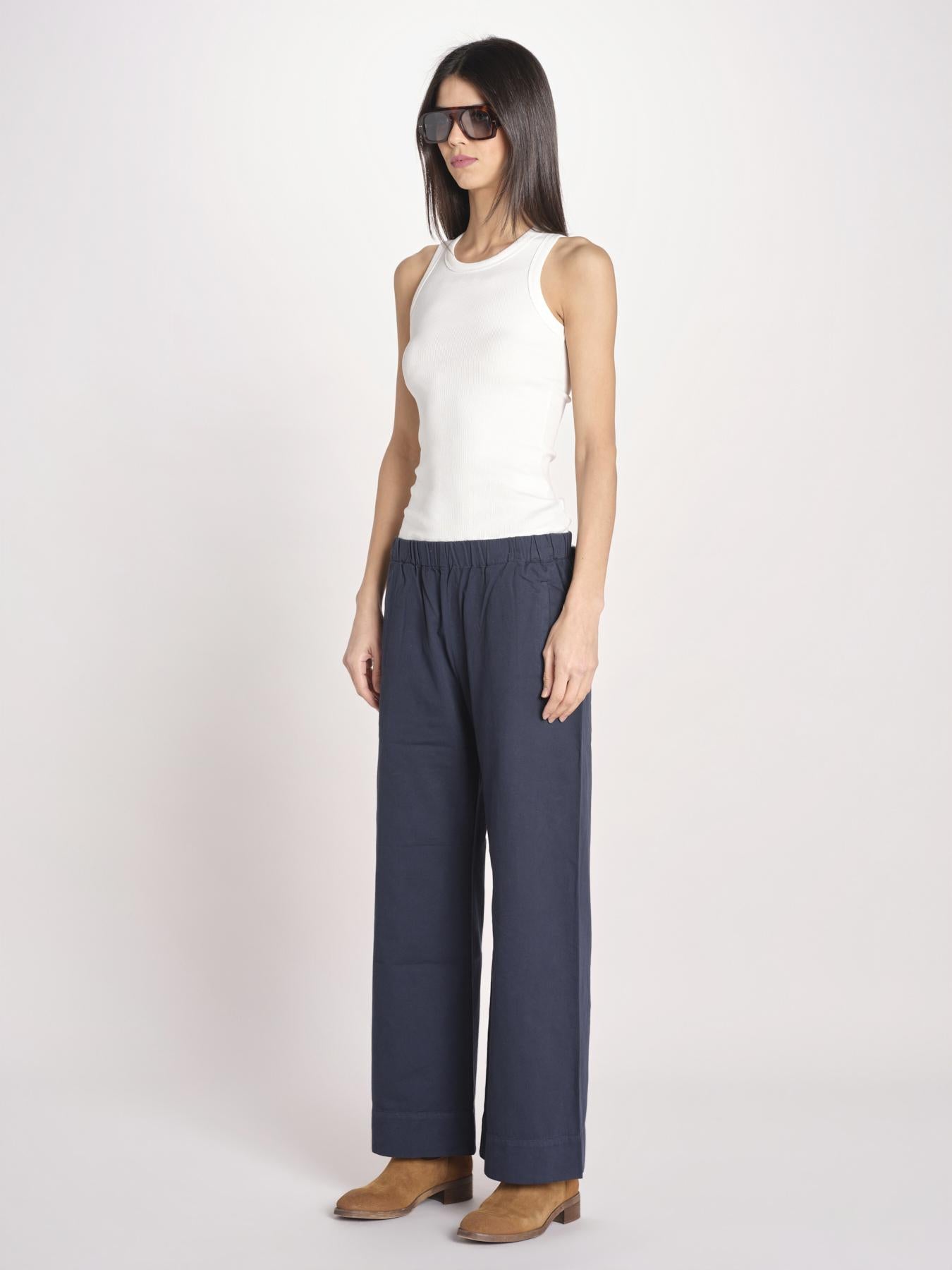pantalone diritto con elastico in vita PENSIL ESSELING NAVYBLUE true avenue 