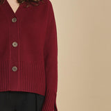 cardigan tre bottoni MIL4A24 25040 BORDEAUX milaura 