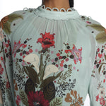 Abito lungo BEAUTY chiffon stampa fiori 328791 BLUE farm rio 