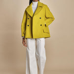 peacot doppiopetto A LINE PEA JACKET A19FV02 NS77 YELLOW martin grant 