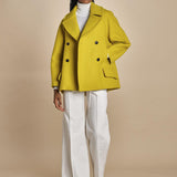 peacot doppiopetto A LINE PEA JACKET A19FV02 NS77 YELLOW martin grant 