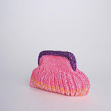 SIS cluctch bag uncinetto multicolor SIS FUXIA/ARANCIO nadia dafri 