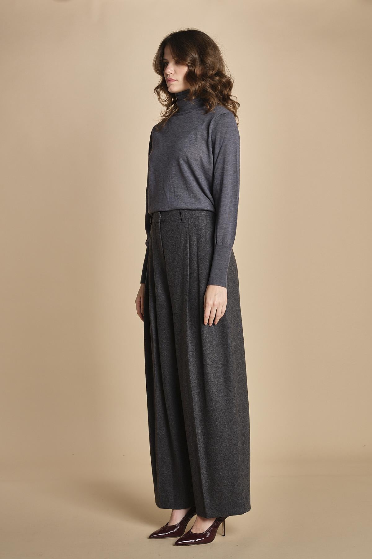 pantalone in flanella con pinces FLANNEL TAILORING 5101FLT CHACROLAT CH023 phillip lim 