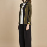 camicia con collo a pannelli BL_3261T OLIVA bodice 