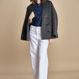 CHANDLER camicia denim con automatici BECE616 INDIGO hartford 