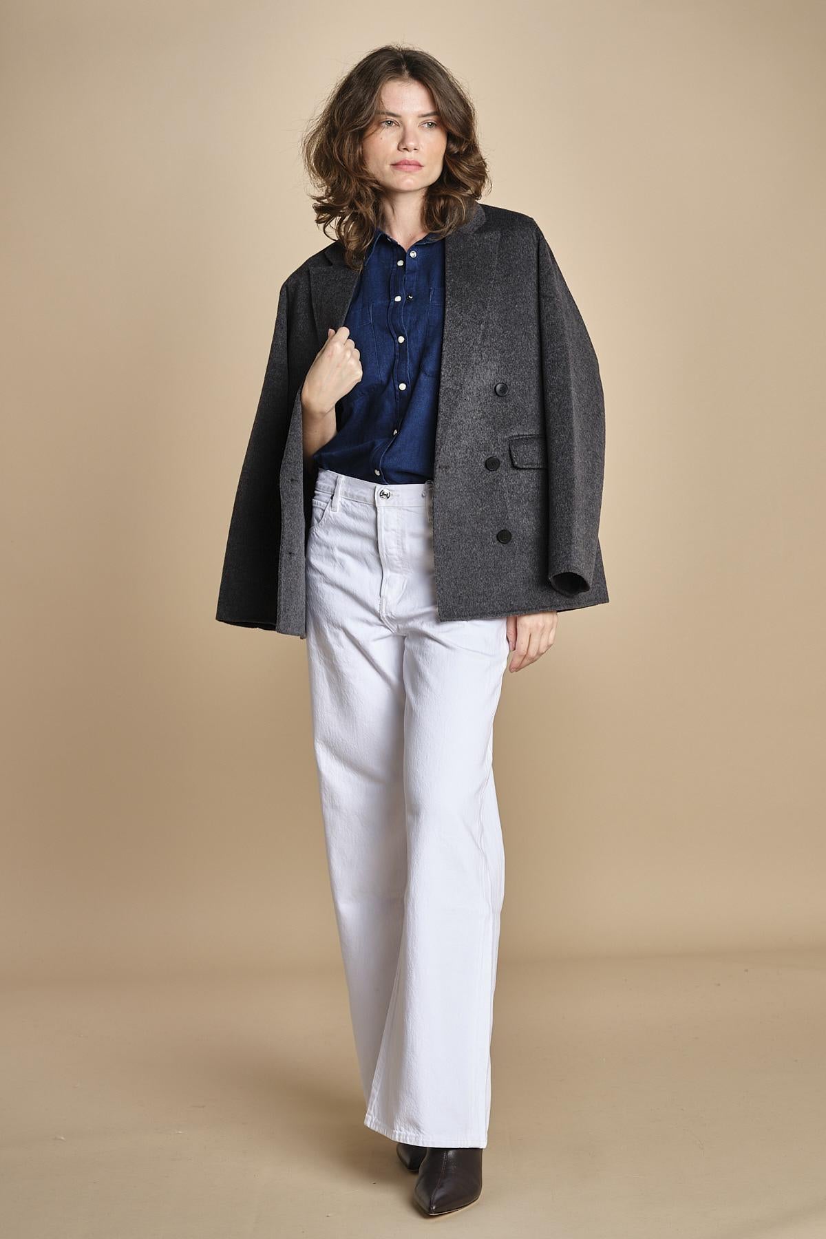 CHANDLER camicia denim con automatici BECE616 INDIGO hartford 