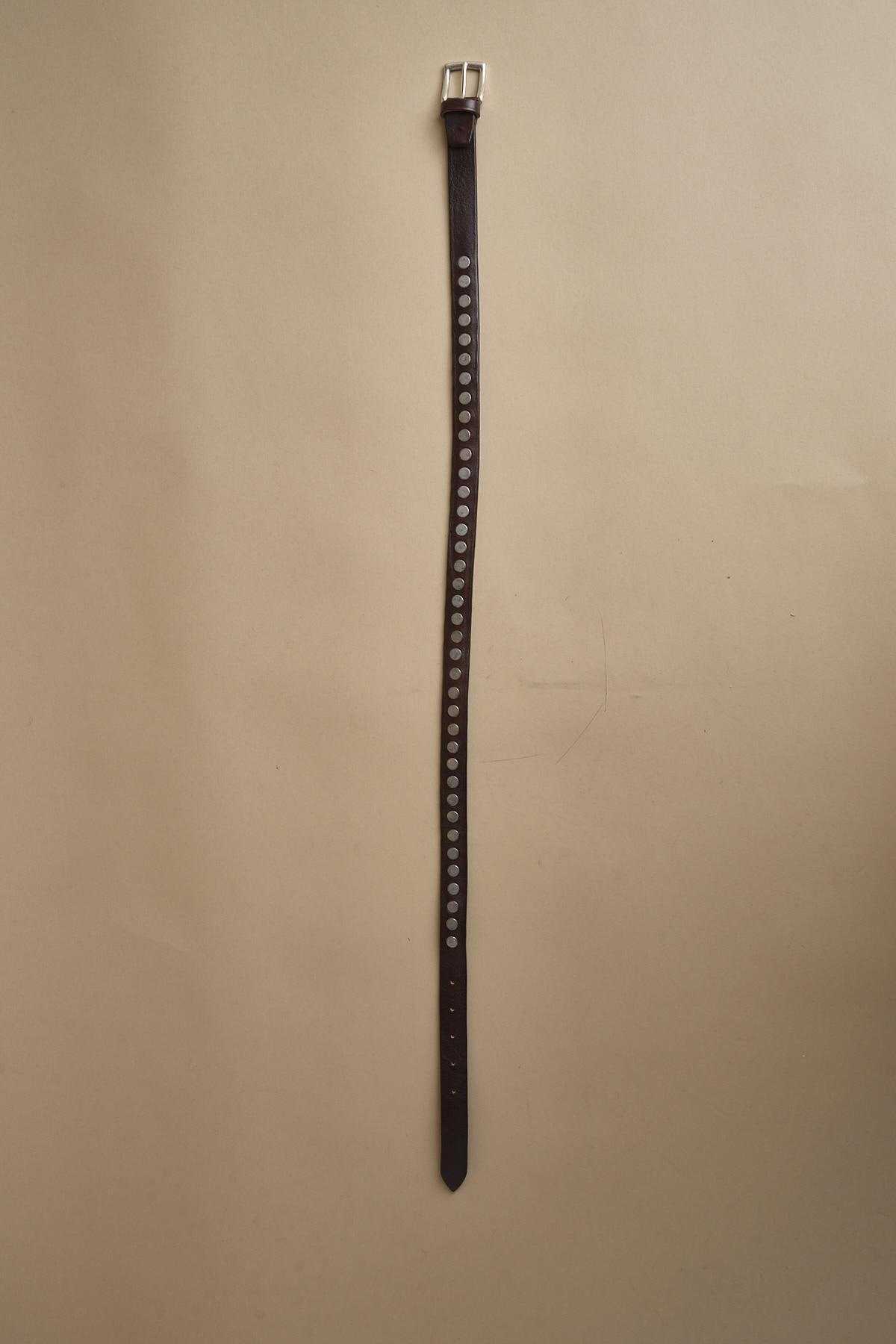 cintura con borchie in acciaio 2.5cm 81125 MORO milaura 