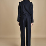 giacca cropped MASE F25-043 013 MIDNIGHT BLUE oscar 