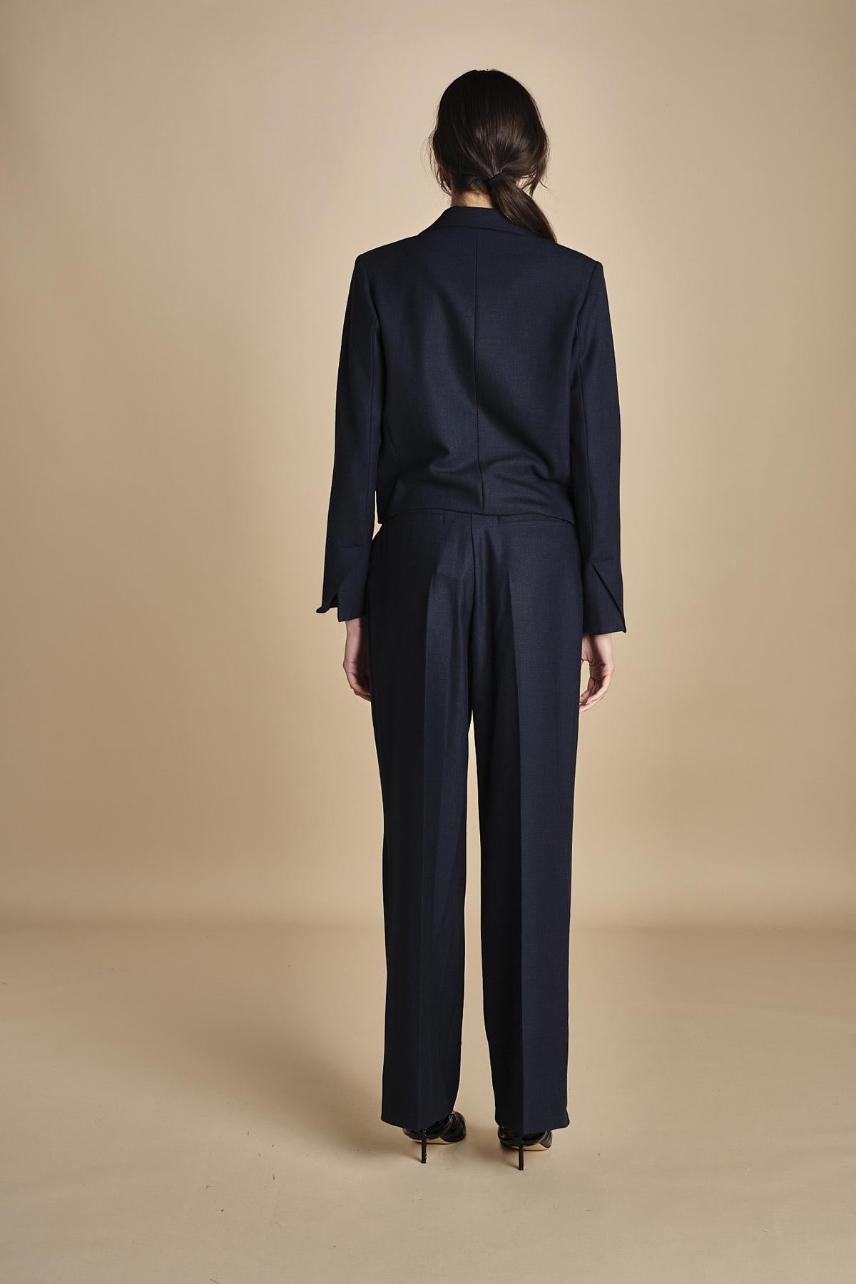 giacca cropped MASE F25-043 013 MIDNIGHT BLUE oscar 