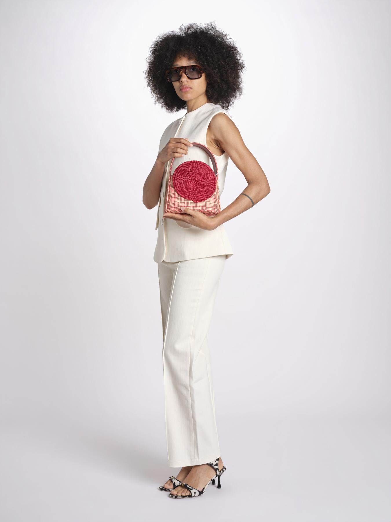 Borsa cerchio GUNTER 26RGUN01 NATURAL RED destree 