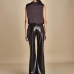 pantalone in ecopelle TRIFF F25-080 030 CHOCOLATE oscar 