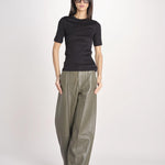tshirt manica corta a costine KRISTIN IO1100X2351 BLACK BK999 ivy oak 