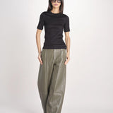 tshirt manica corta a costine KRISTIN IO1100X2351 BLACK BK999 ivy oak 