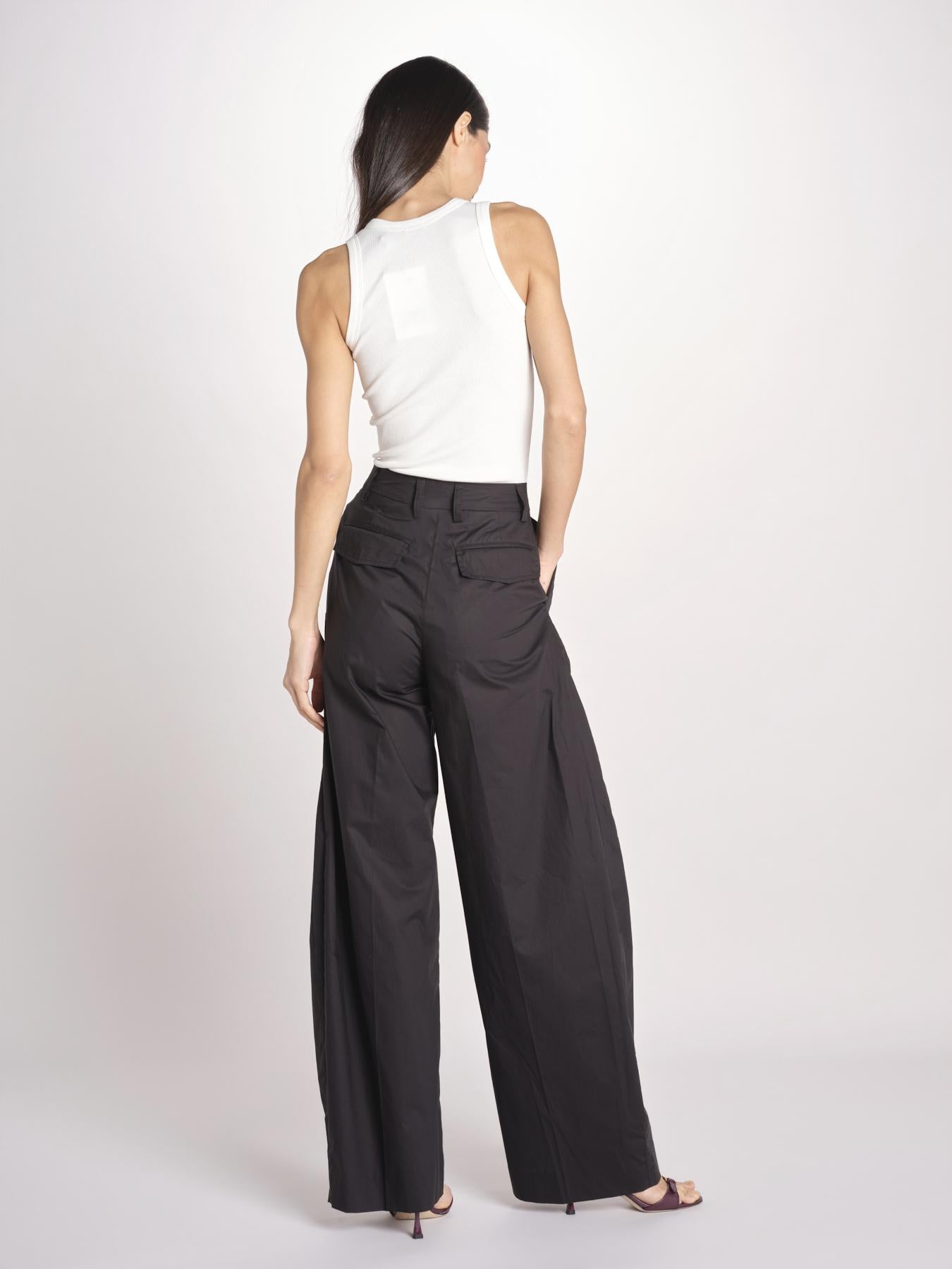 pantalone over con pinces BILLIE 3111 T0160 BLACK T0002 the latest 