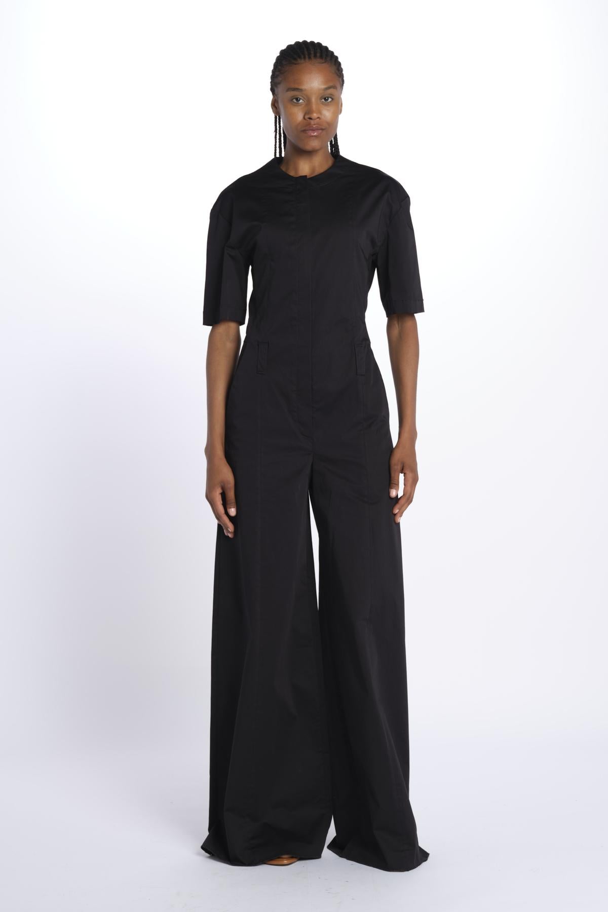 Tuta m/c BIANCA con zip BIANCA 3109 BLACK the latest 
