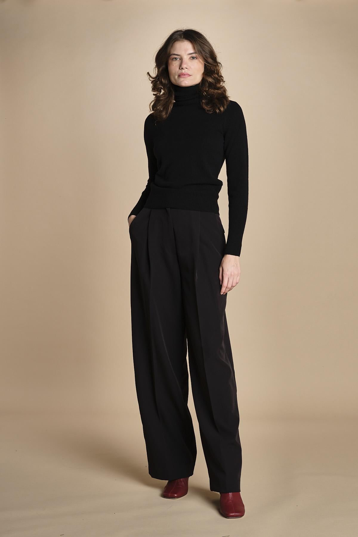 pantalone pinces bistretch AXEL  TLWC3104J0094ABTPB BLACK T00002 the latest 