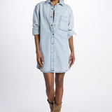 Mini abito THE SHIRT DRESS denim WP25DDR002 ETTIE frame 