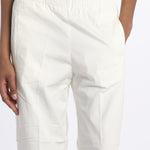 Pantalone PENSIL cotone con elastico PENSIL IVORY true avenue 