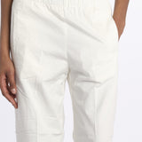 Pantalone PENSIL cotone con elastico PENSIL IVORY true avenue 