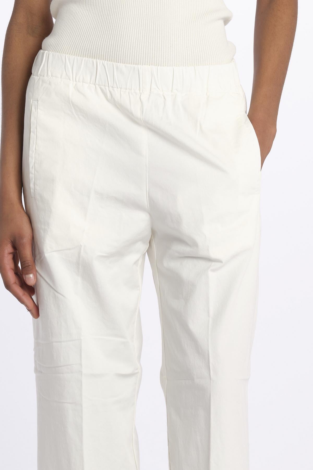 Pantalone PENSIL cotone con elastico PENSIL IVORY true avenue 