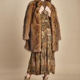 abito midi in etno lurex PIERTA OCRE ba&sh 