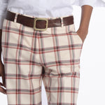 Pantalone MELODIA quadretti con risvolto MELODIA65210809 34 quelledue 