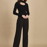 top maglia con scollo nudo 32007-350 NERO 29 federica tosi 