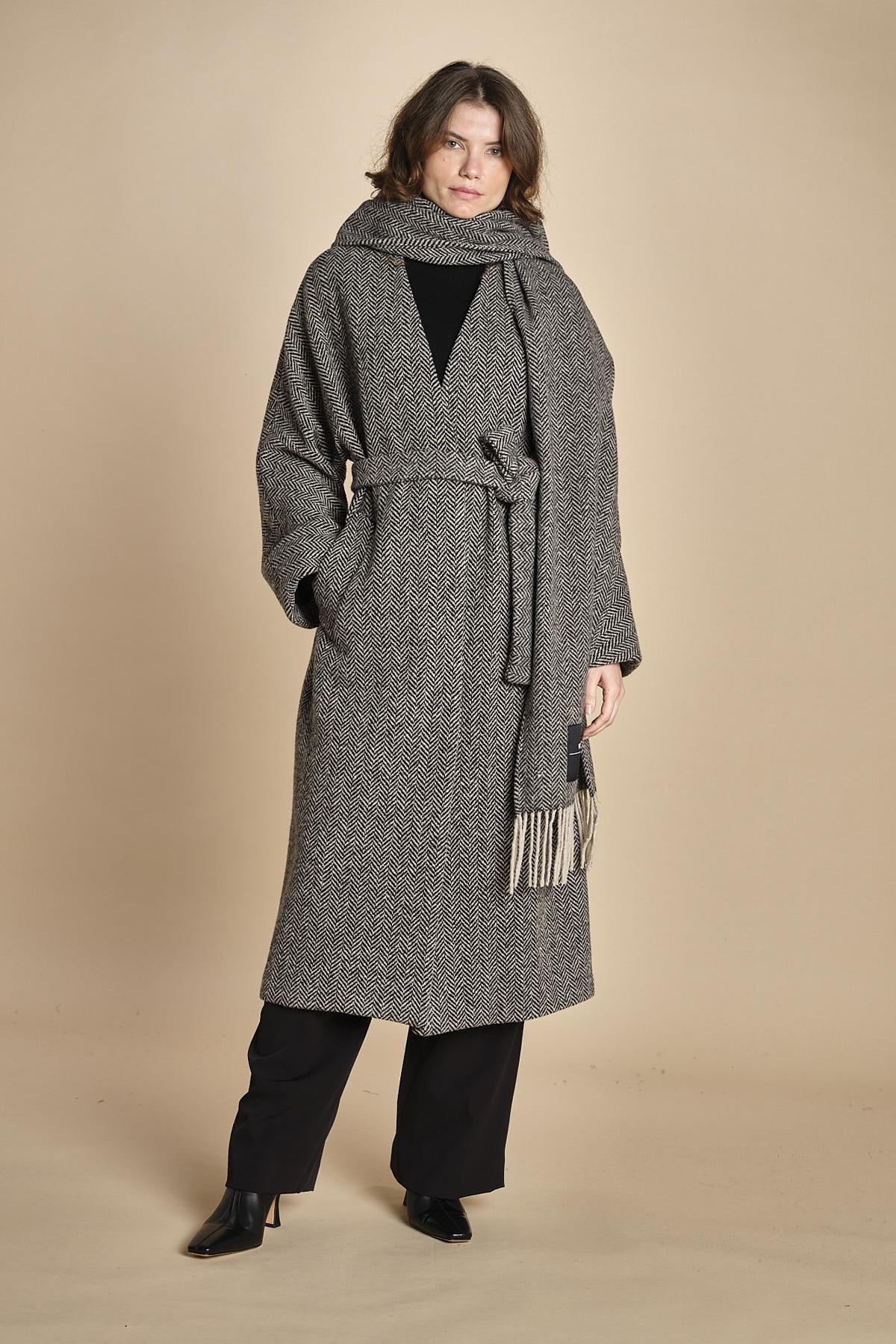 cappotto spinato con sciarpa ZENICA  2525016042600 002 weekend maxmara 