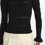 Maglia DEVON m/l inserto pizzo 020 BLACK sea ny 