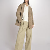 pantalone in canvas con pinces B042-02152-1186 KAKI CHIARO n21 