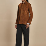 FLORYS camicia in camoscio 2HVH22-V02727 CHOCOLAT vanessa bruno 
