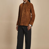 FLORYS camicia in camoscio 2HVH22-V02727 CHOCOLAT vanessa bruno 