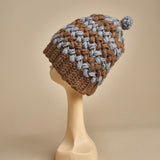 cappello lana a righe con pon pon H520 V exQUISITEJ 