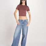 t-shirt a costine PARGA 026TS614RM VINO woc 