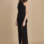abito lungo con scollo squadrato PALMERA BLACK undress code 