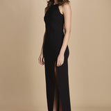 abito lungo con scollo squadrato PALMERA BLACK undress code 