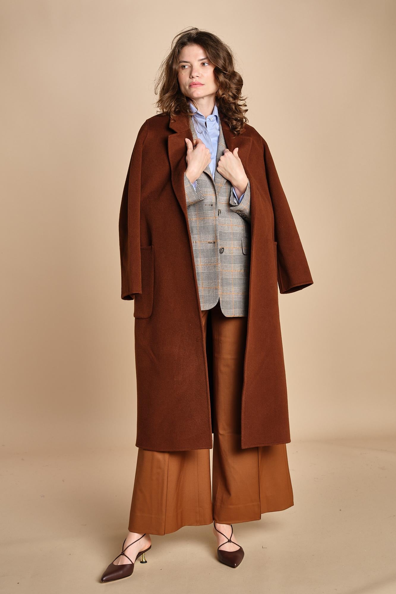 pantalone over con nervature in gabardine ORIANA 540339 26 quelledue 