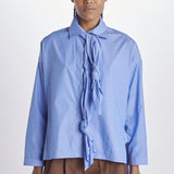  JDPF23SR15012993MAGGIESHIRT1 BLUE COTTON jejia 