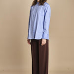 camicia con collo guru 15T533CO289 P231 LIGHT BLUE ines de la fressange 