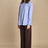 camicia con collo guru 15T533CO289 P231 LIGHT BLUE ines de la fressange 