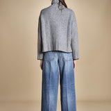 maglia dolcevita over SAMANTHA GRIGIO NERO tenne' 