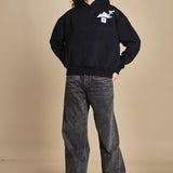 felpa con cappuccio ICE ICE NAVY ZERMATT apres surf 