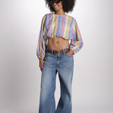 Top corto M/L MOD14 BIANCO MULTI milaura 