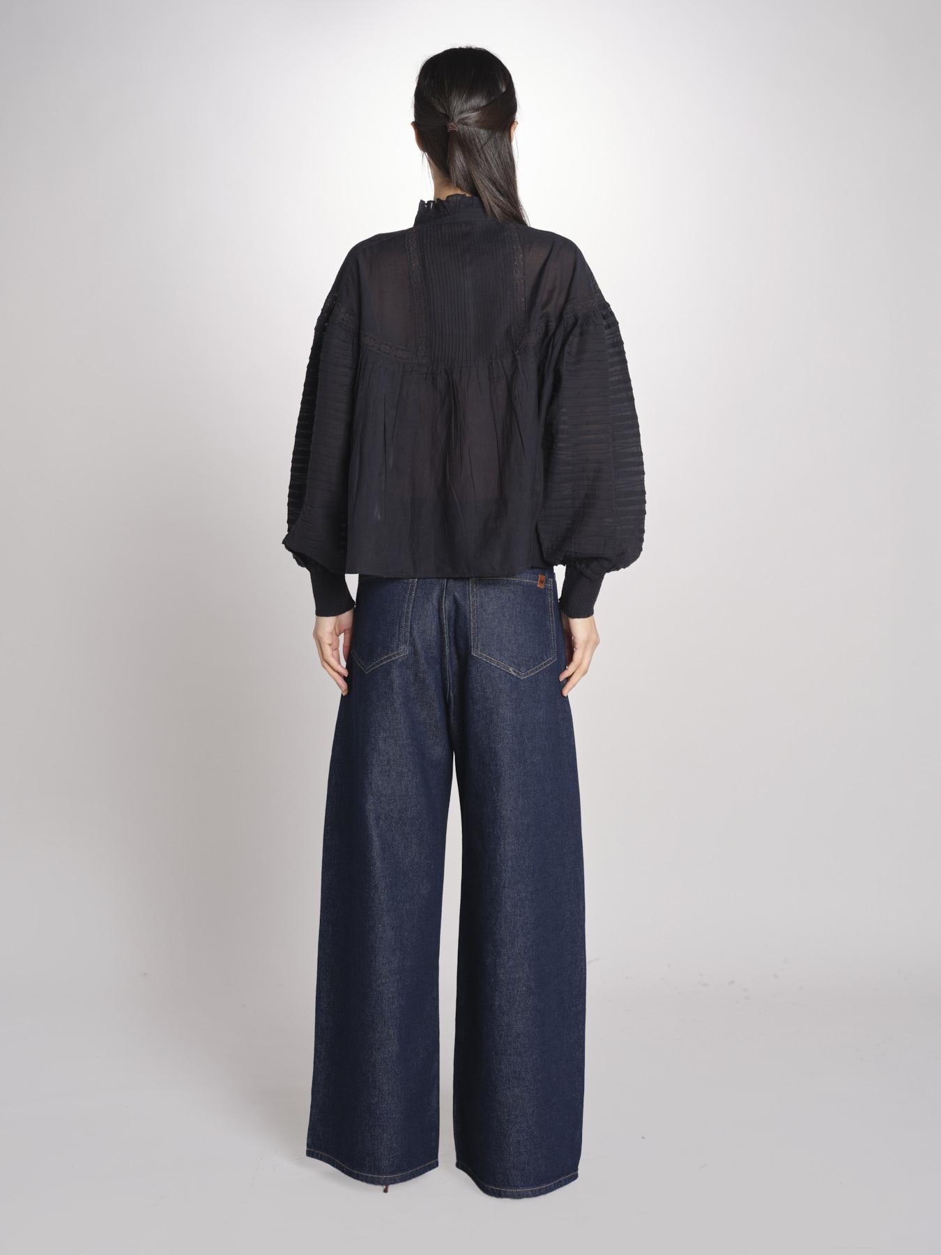 Camicia con nervature DAHALIA 2HVA27-V09771 NOIR vanessa bruno 