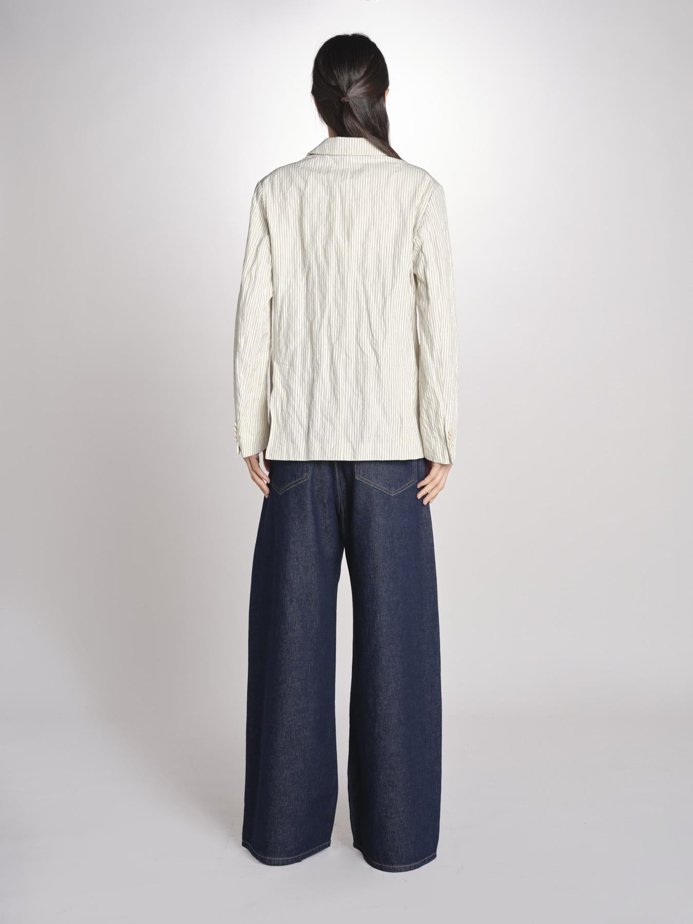 Blazer 3 bottoni gessato 0973 22042 NATURALE aspesi 