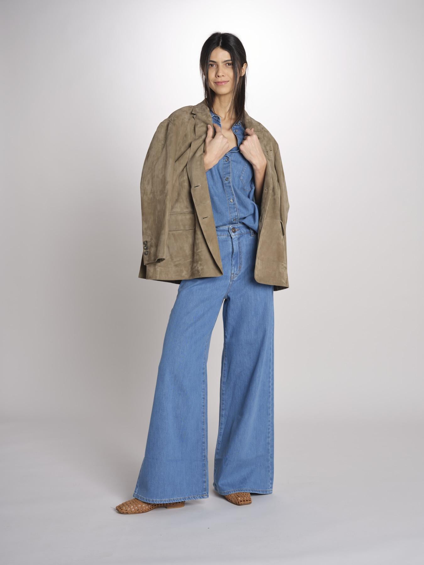 jeans 5 tasche dalla silhouette wide leg VEGA 2615181041600 002 BLU weekend maxmara 