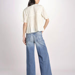 camicia m/c goffrata 038 CREAM sea ny 