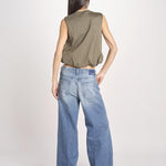 t-shirt s/m con elastico fondo VILLENA 026TS567JE MILITARE woc 